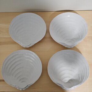 Pottery Barn Clamshell Collection Plates Set of 4